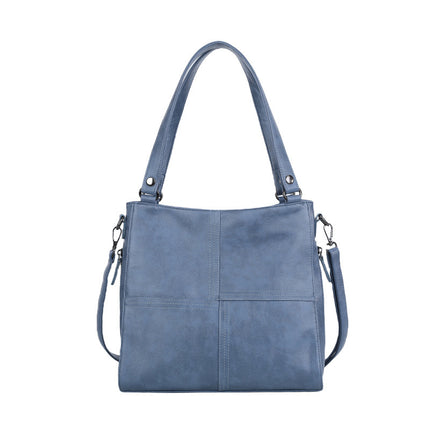 European and American Retro PU Barrel-Shaped Handbag