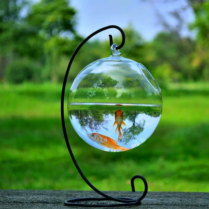 Hanging Glass Vase Fish Tank – Stylish Decorative Aquarium for Home & Office