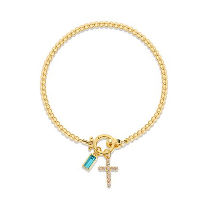 Women’s Stainless Steel Birth Month Initial Bracelet