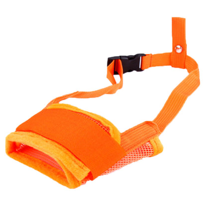 Adjustable Breathable Dog Muzzle – Soft Canvas Anti-Bite Mask with Velcro Straps (XS–XXL)