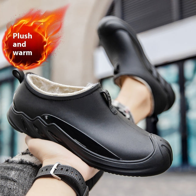 Men’s Solid Color Casual Plastic Shoes