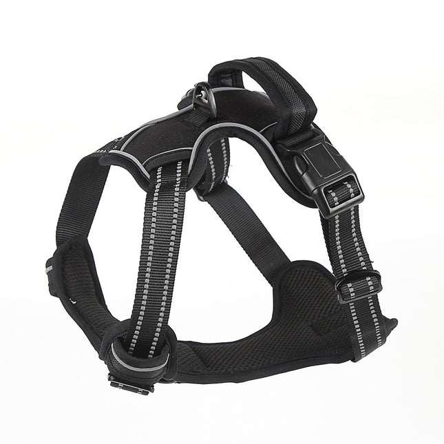 No-Pull Breathable Reflective Dog Harness – Adjustable Pet Chest Vest for Small to Large Dogs