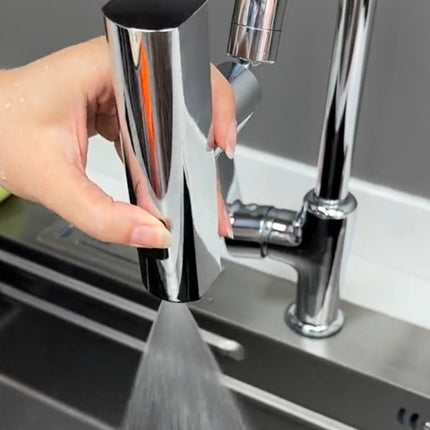 Kitchen Faucet Waterfall Bubbler – 360° Rotating Splash-Proof Nozzle