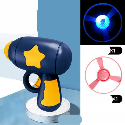 Super Saucer Launcher Disc Shooter Toy – Set of 1 Gun & 3 Flying Discs