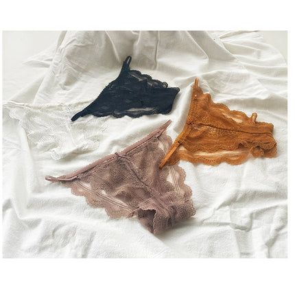 Full Lace Thin Briefs – Seamless Breathable Low-Waist Panties