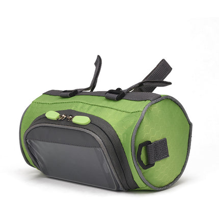 Rainproof Bicycle Handlebar Phone Bag – Multi-Function Front Storage Bag with Touchscreen Window