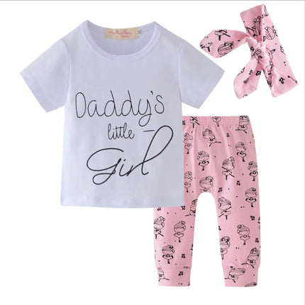Cartoon Print Baby Pantsuit Set