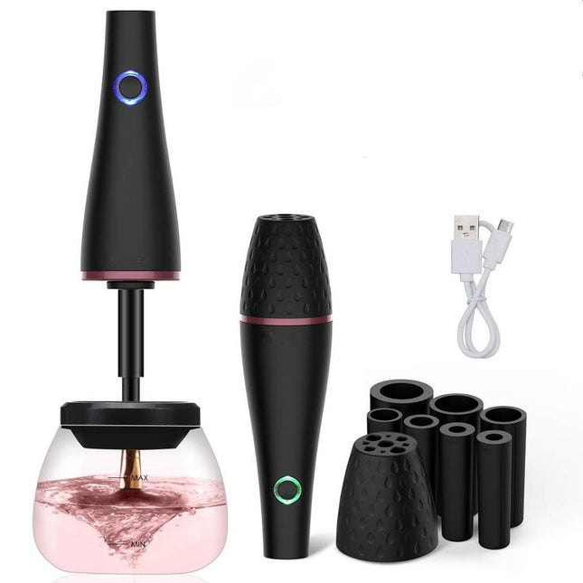 Electric Makeup Brush Cleaner – Rechargeable Automatic Brush Washing Device (Black)