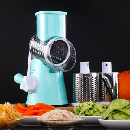 Manual Vegetable Cutter – ABS Body with Stainless Steel Blades (Blue/Green/Red)