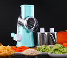 Manual Vegetable Cutter – ABS Body with Stainless Steel Blades (Blue/Green/Red)