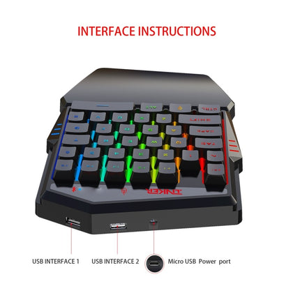 HXSJ K99 Bluetooth Gaming Keyboard Throne with Mouse – Mobile FPS Control Set (4.2 Bluetooth)
