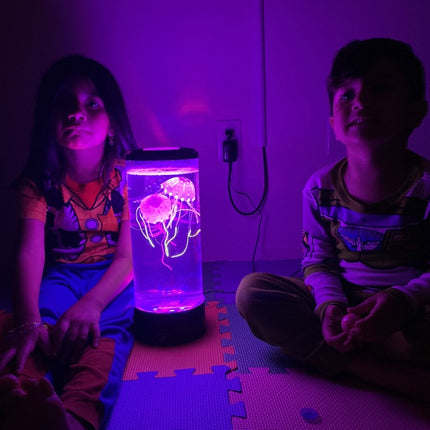LED Volcano Effect Jellyfish Lamp – Color-Changing Night Light with Flowing Beads