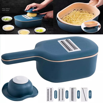 Multi-Functional Vegetable Cutter with Drain Basket