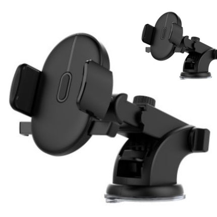 Car Phone Holder with Long Rod & Telescopic Arm – Suction Cup Dashboard Mount