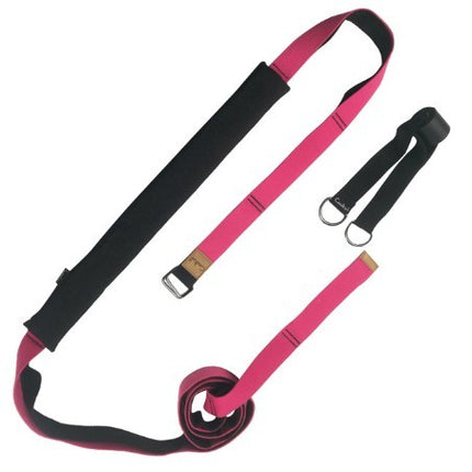 Multi-Use Yoga Stretch Strap with Lumbar Pad – 3.5m Cotton Blend Training Belt