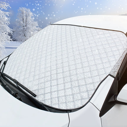 Universal Car Windshield Snow & Frost Cover – Anti-Theft Aluminized Winter Shield
