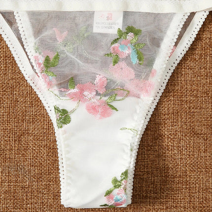 Women's Sexy Three-Point Mesh Lingerie Set (Bra + Underwear)