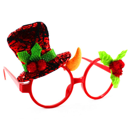 Christmas Party Glasses Frames – Santa, Snowman, Antlers & Rabbit Ears (Plastic + Fabric)
