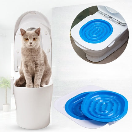 Cat Toilet Training Seat – Pet Toilet Trainer with Removable Grooved Trays