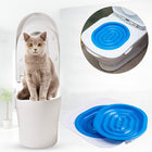 Cat Toilet Training Seat – Pet Toilet Trainer with Removable Grooved Trays