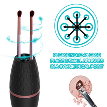 Electric Makeup Brush Cleaner – Rechargeable Automatic Brush Washing Device (Black)