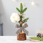 Mini Potted Simulation Christmas Tree – Small Tabletop Holiday Decoration