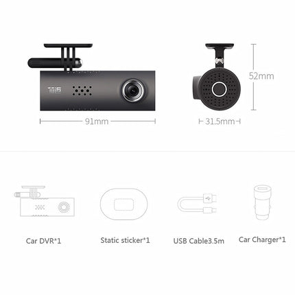 Smart 1080P Voice-Controlled Dashcam – WiFi Car DVR with Sony Sensor & 130° Wide Angle