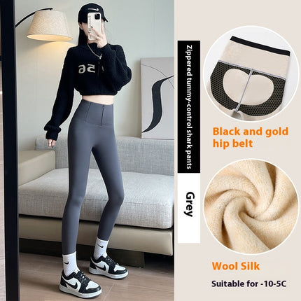 High-Waist Anti-Sag Thermal Leggings