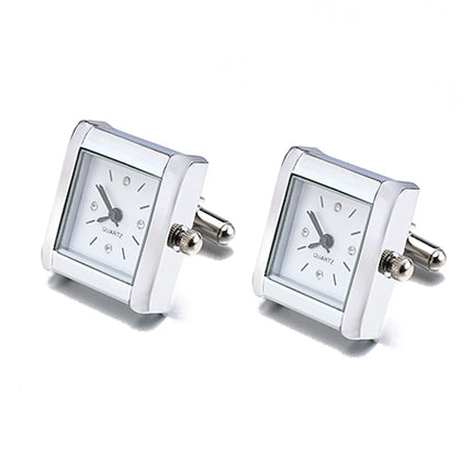 High-Grade Watch Movement Cufflinks – Stainless Steel Mechanical Clock Design