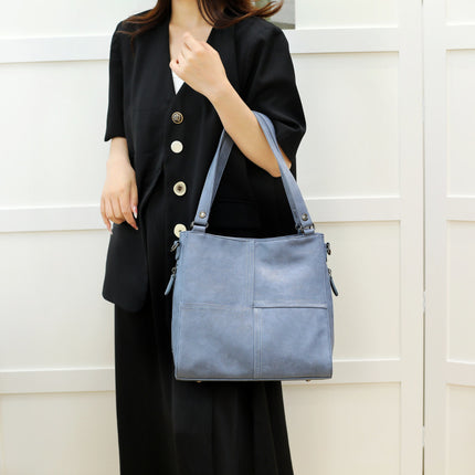 European and American Retro PU Barrel-Shaped Handbag