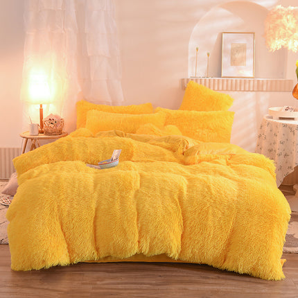 Luxury Thick Fleece Bedding Set – Warm Plush Winter Duvet Cover Set with Bed Sheet & Pillowcases