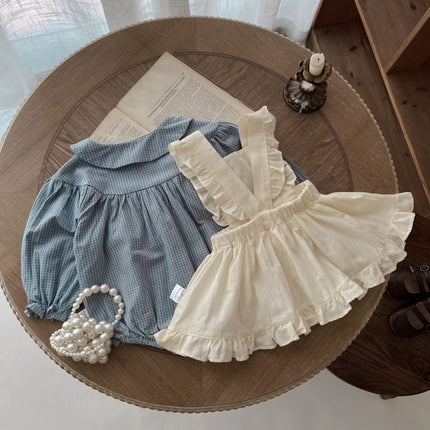 Girls Cotton Jumpsuit or Skirt – Long Sleeve Stylish Baby Outfit