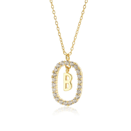 925 Sterling Silver Alphabet Initial Necklace