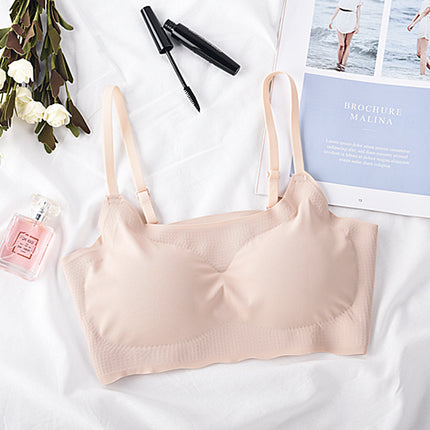 Seamless Vest-Style Full Cup Bra – Traceless Breathable Comfort Fit