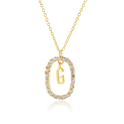 925 Sterling Silver Alphabet Initial Necklace