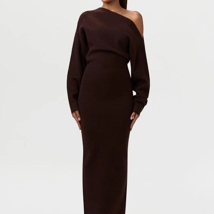 Women’s High-Waist Long One-Step Dress – Elegant Temperament Commuter Maxi Dress