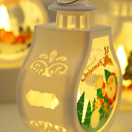 Christmas Candle Lamp – Pear-Shaped LED Candle Light (Tree / Snowman / Old Man / Deer)