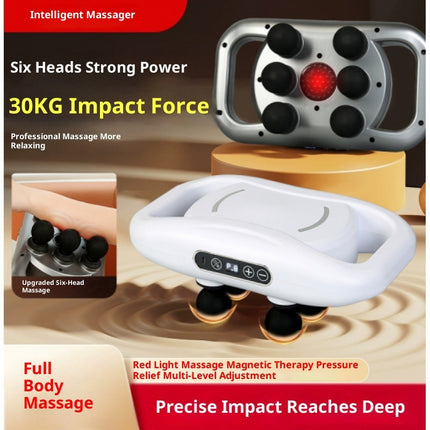 Handheld Deep Tissue Massage Gun – Multi-Gear LED Display Muscle Relaxation Device (6 / 8 / 16 Heads)