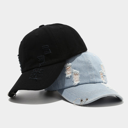 Adjustable Denim Sunshade Cap with Dome Crown