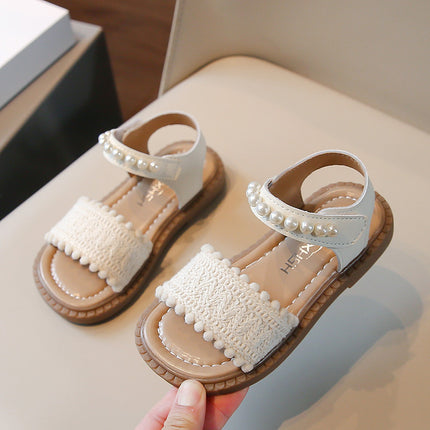Beaded Velcro Sandals – Korean Style for Girls
