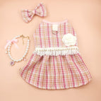 Pink Skirt Necklace Headdress / L