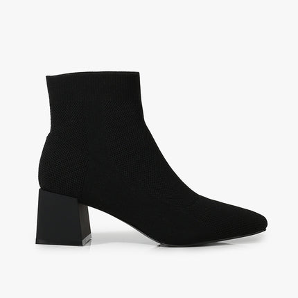 Waterproof Platform Booties with Square Toe for Women