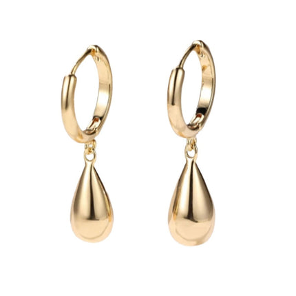 Elegant Waterdrop Letter Earrings – Gold, Silver, Rose Gold