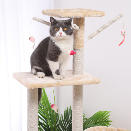 Multi-Level Cat Climber & Cat House – Sisal Scratching Post with Cozy Platforms
