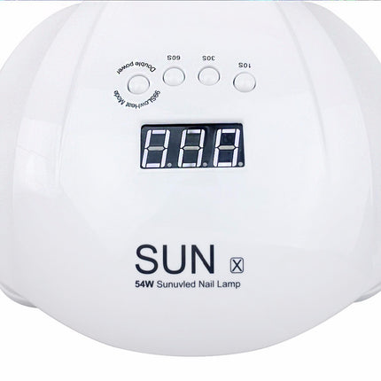 54W Professional UV/LED Nail Lamp Dryer – Fast Curing Gel Light with Universal Voltage