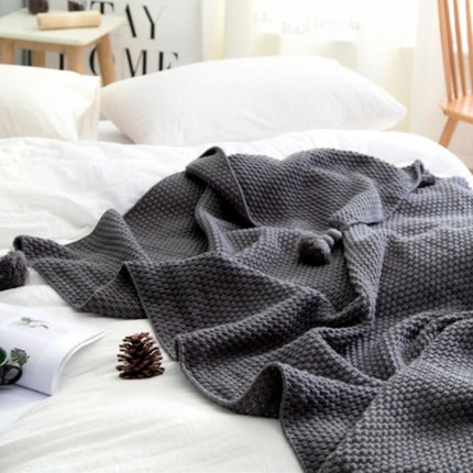 Nordic Knit Fringe Throw Blanket – Soft Acrylic Wool-Style Sofa & Shawl Blanket