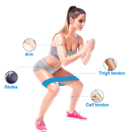 4-Level Resistance Loop Band Set – Non-Slip Yoga & Pilates Fitness Bands