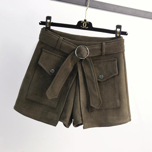 Women’s Suede Slim Shorts