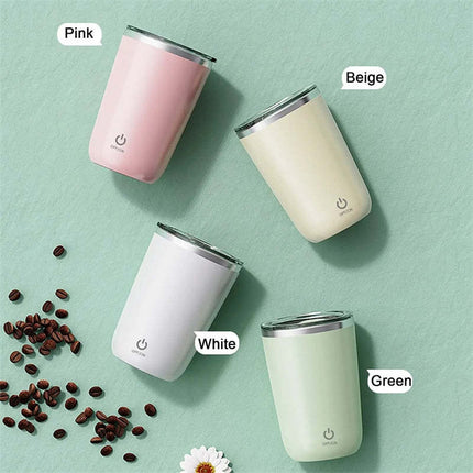 350ml Electric Self-Stirring Mug – Stainless Steel Magnetic Stirring Cup