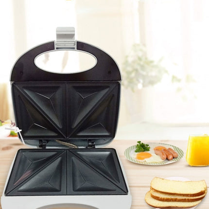 750W Double-Sided Sandwich Maker – Panini Press & Breakfast Grill (220V, White)